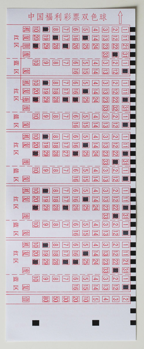 双色球投注单软件打印效果